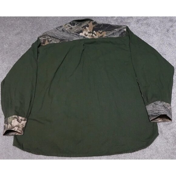 Vintage H.S. Strut Shirt Mens XL Green Camouflage Padded Button Down Long Sleeve - Picture 7 of 10